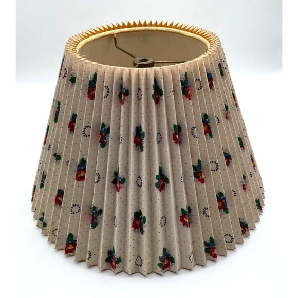 Vintage Pierre Deux Provencal Fabric Lamp Shade Hardback Pleated 12" x 9" RARE - Picture 7 of 9